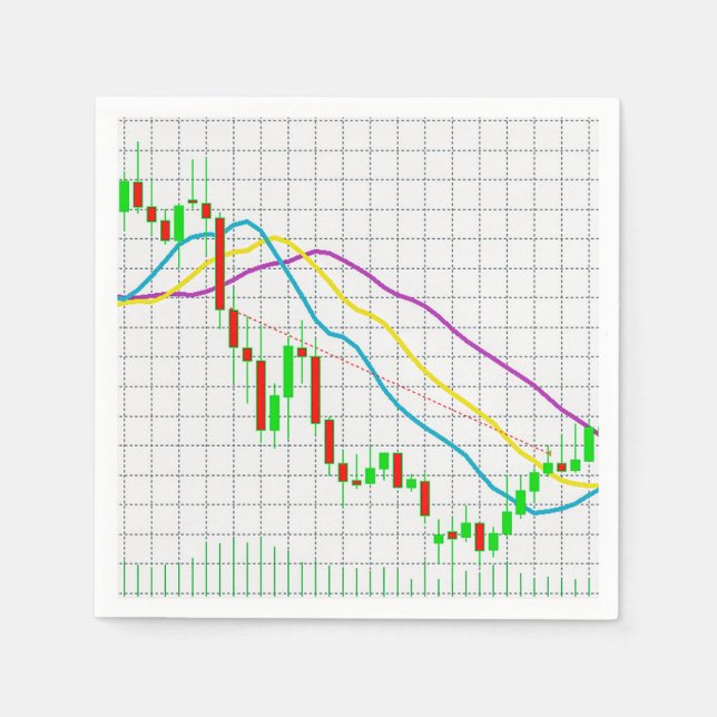 Servilleta De Papel Resumen de Business Financial Graph (Anverso)
