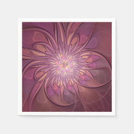 Servilleta De Papel Resumen de colores de cerezo de arte fractal flora