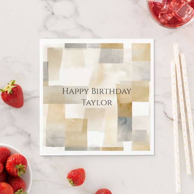 Servilleta De Papel Resumen de Cream Brown de moda (In situ)