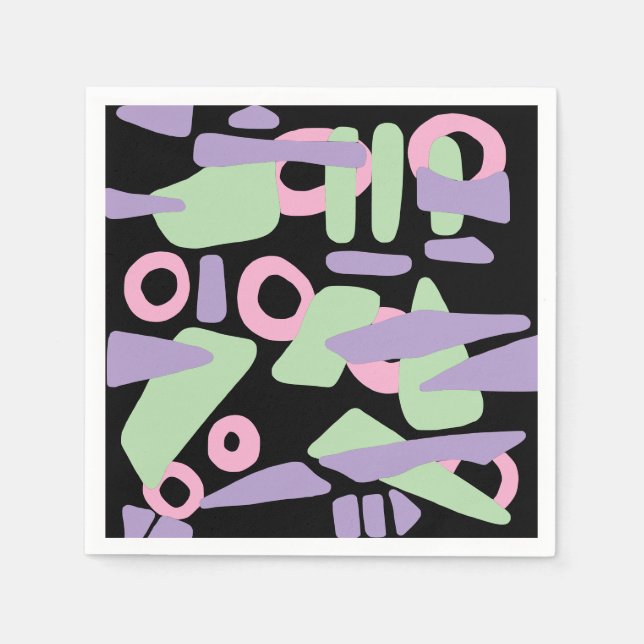 Servilleta De Papel Resumen de formas modernas (Anverso)