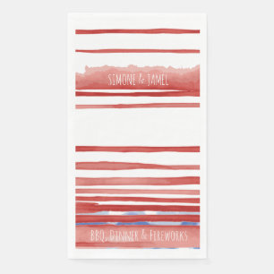 Servilleta De Papel Resumen de lavados rojos y azules, 4 de julio