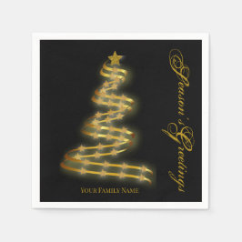 Servilleta De Papel Resumen de los saludos de temporada a las estrella