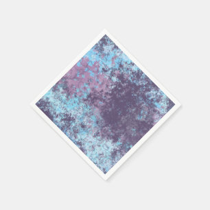 Servilleta De Papel Resumen de mármol azul, rosa y púrpura