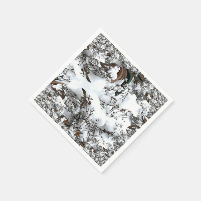 Servilleta De Papel Resumen de nieve (Borde)