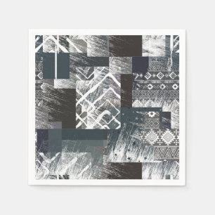 Servilleta De Papel Resumen de patrones monocromáticos