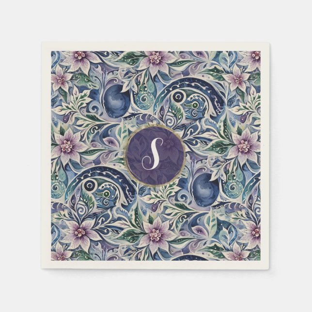 Servilleta De Papel Resumen de Poinsettia Winter Wild (Anverso)