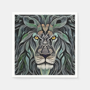 Servilleta De Papel Resumen de Shabby Chic King Lion