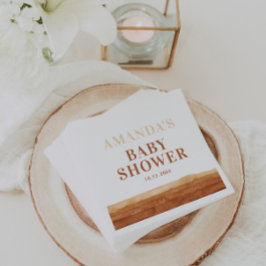 Servilleta De Papel Resumen de Terracotta Boho Baby Shower