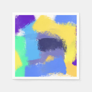 Servilleta De Papel Resumen de trazos de pincel vibrante