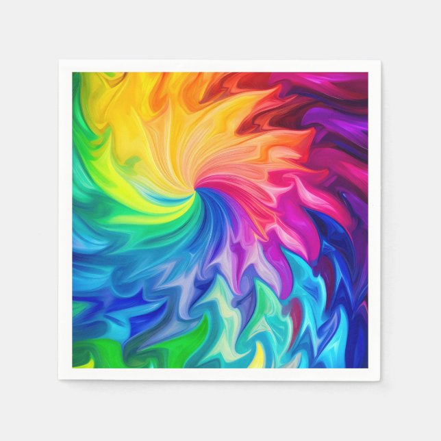 Servilleta De Papel Resumen del arco iris (Anverso)