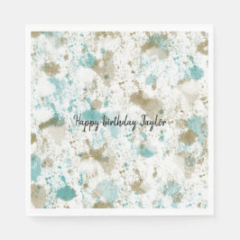 Servilleta De Papel Resumen del tinte de la crema Verde azulada Aqua