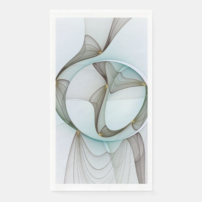 Servilleta De Papel Resumen Elegancia dorada turquesa moderna (Anverso)