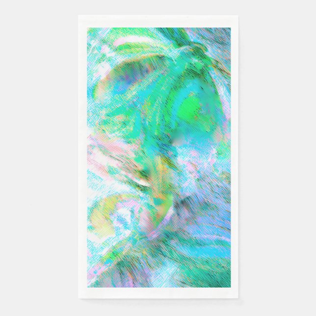 Servilleta De Papel Resumen floral romántico - Elegante fantasía boho (Anverso)