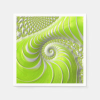 Resumen fractal de espiral verde limón moderno