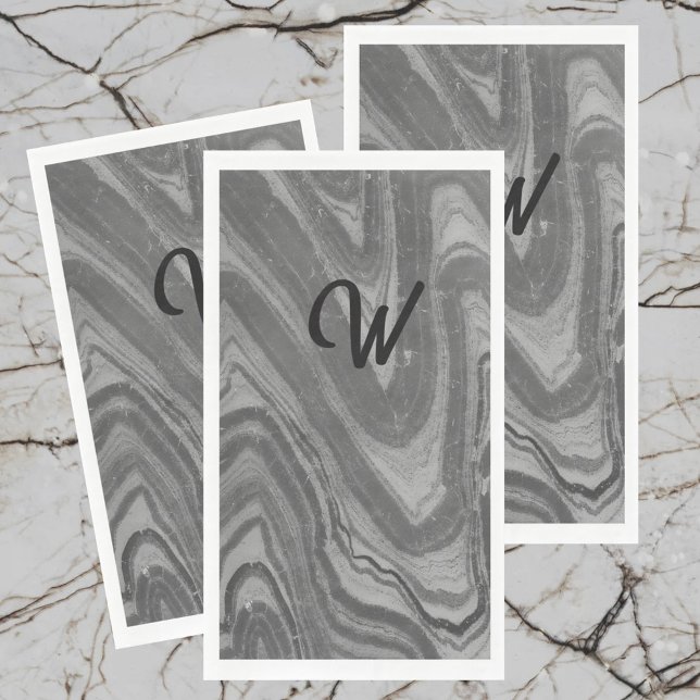 Servilleta De Papel Resumen Gris Monocromático Natural Moderno (Subido por el creador)