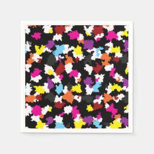 Servilleta De Papel Resumen irregular de color negro