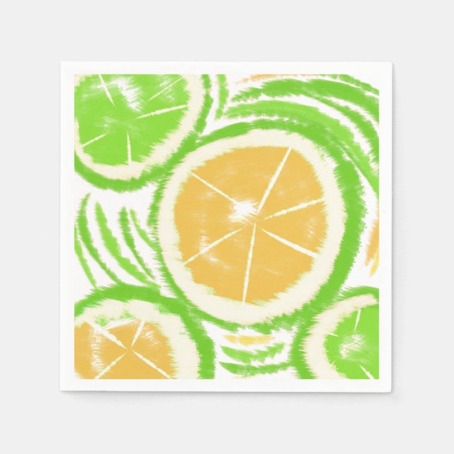 Servilleta De Papel Resumen Lemon Lime Summer (Anverso)