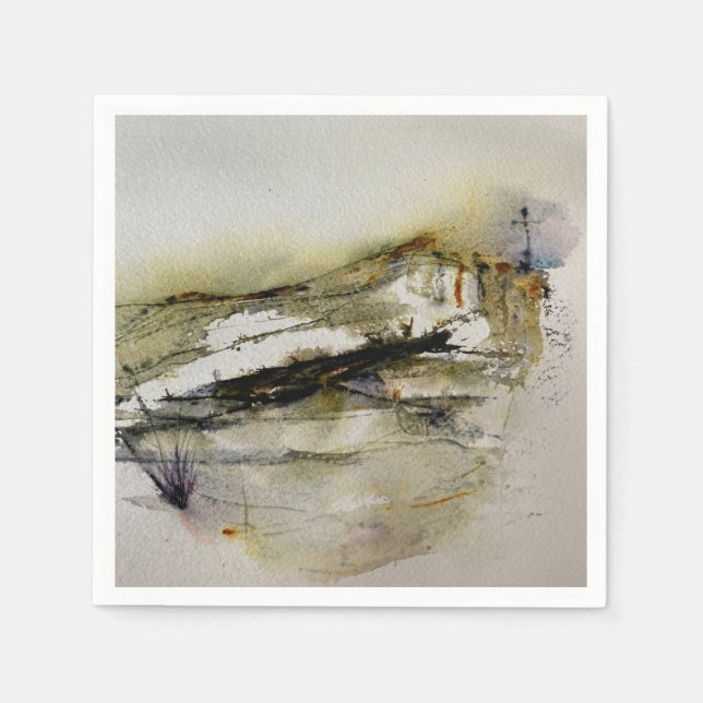 Servilleta De Papel Resumen moderno acuarela de otoño (Anverso)