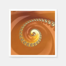 Resumen Naranja dorado gradiente espiral fractal
