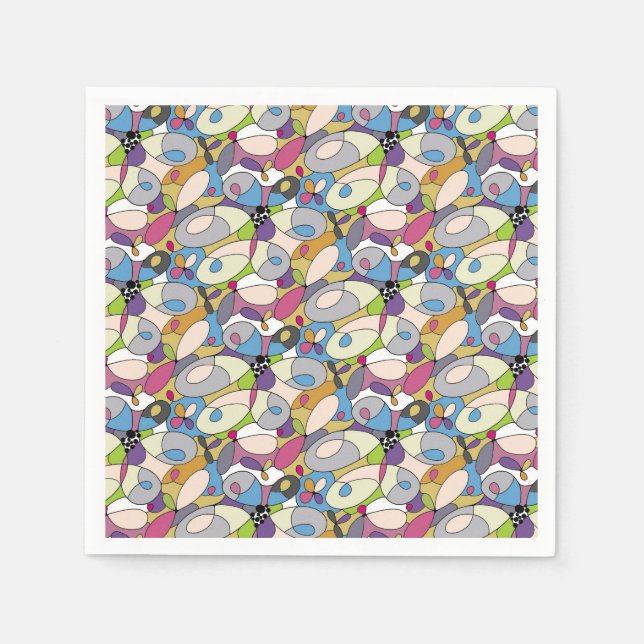 Servilleta De Papel Resumen Papel Pastel Napkin (Anverso)