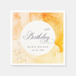 Servilleta De Papel Resumen Pastel Naranja Amarillo Cualquier Edad Cum