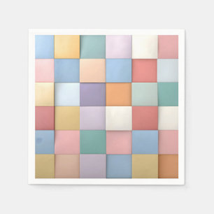 Servilleta De Papel Resumen Patrón de pared de mosaico Pastel
