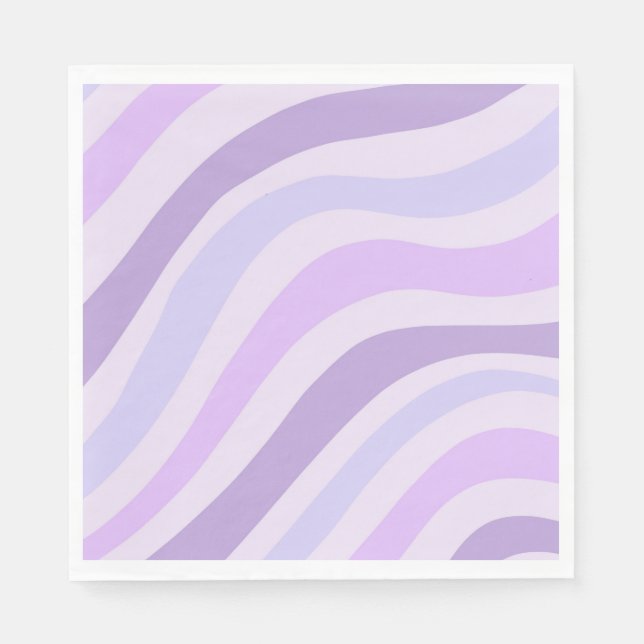 Servilleta De Papel Resumen Patrón líquido de la banda gruesa azul púr (Anverso)