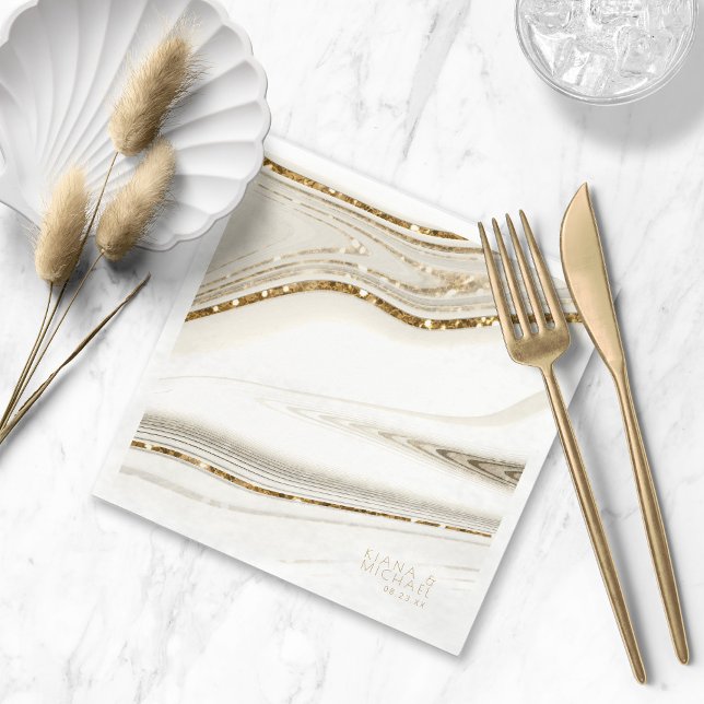 Servilleta De Papel Resumen Purpurina Strata Boda Ivory ID903 (Subido por el creador)