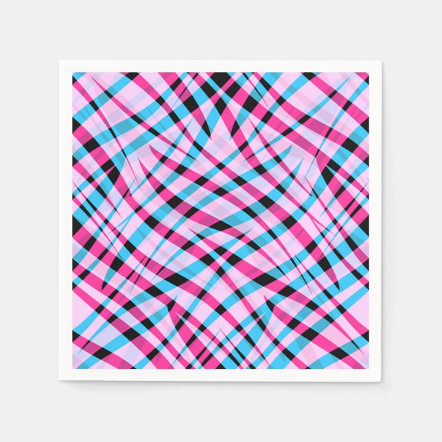 Servilleta De Papel Resumen verano brillante a rayas geométricas moder (Anverso)