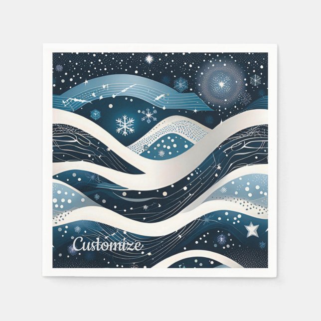 Servilleta De Papel Resumen Winter Wonderland (Anverso)