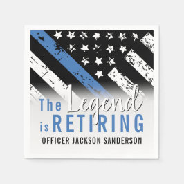 Servilleta De Papel Retirada de la policía Bandera Azul Aplicación de 