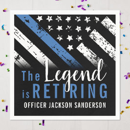 Servilleta De Papel Retirada de la policía Bandera Azul Aplicación de 