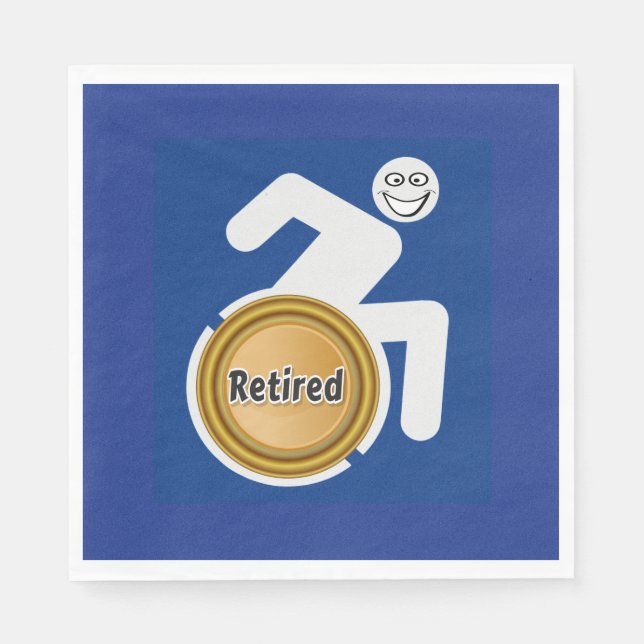 Servilleta De Papel Retirado y con discapacidad (Anverso)