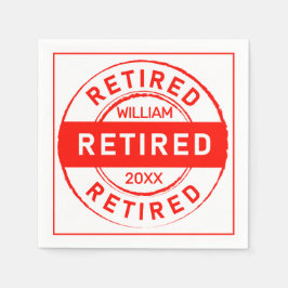 Servilleta De Papel ¡Retiree Fun! Fiesta de Jubilación personalizado