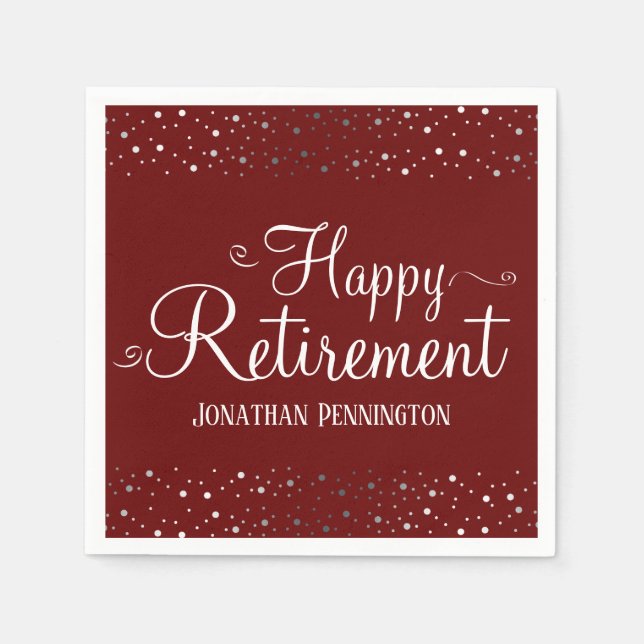 Servilleta De Papel Retirement Confetti (Anverso)