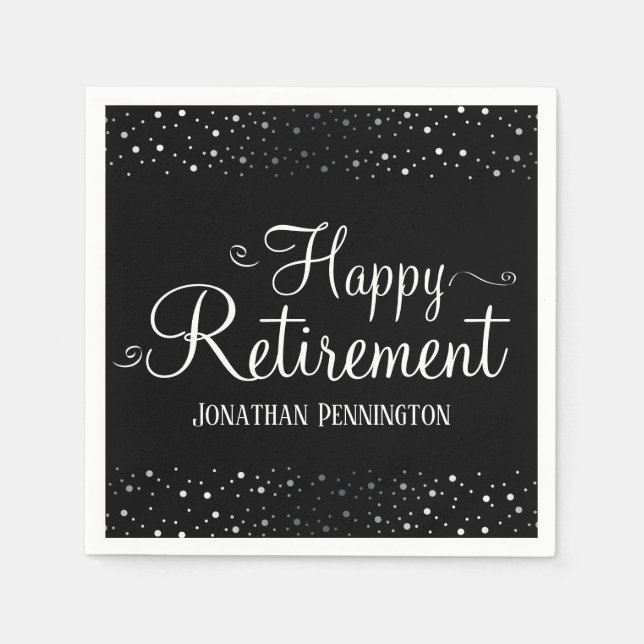 Servilleta De Papel Retirement Confetti (Anverso)