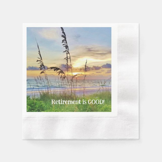 Servilleta De Papel Retirement Sunset Coctail Paper Napkins (Anverso)