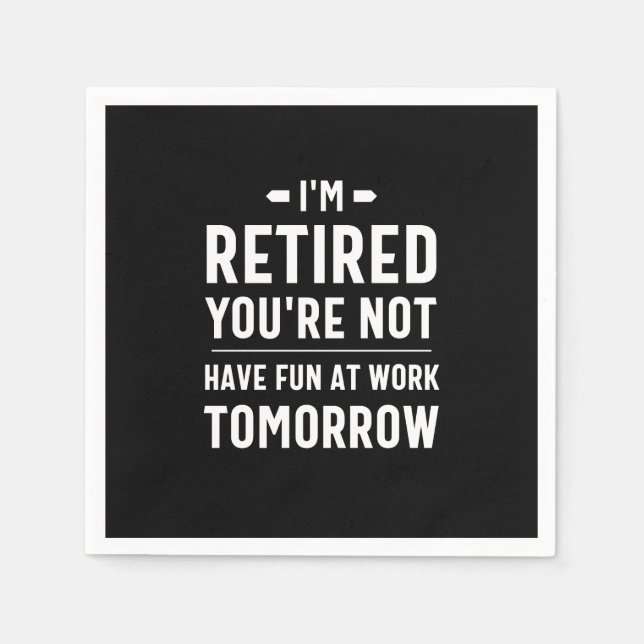 Servilleta De Papel retiro lindo, retiro gracioso, jubilado gracioso (Anverso)