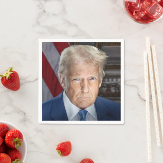 Servilleta De Papel Retrato de Donald Trump, presidente de Estados Uni