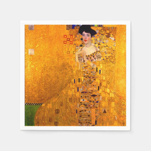 Servilleta De Papel Retrato de Gustav Klimt de Adele Bloch Bauer (Anverso)