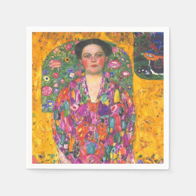 Servilleta De Papel Retrato de Klimt de Eugenia Primavesi (Anverso)