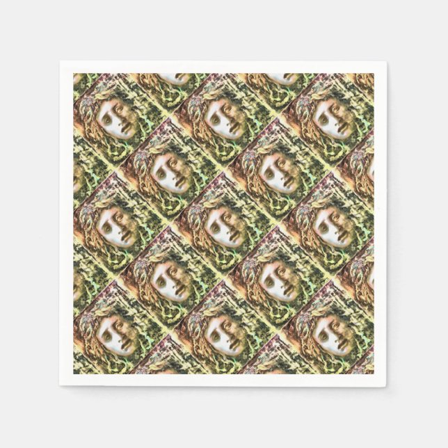 Servilleta De Papel Retrato de Medusa de un Gorgón (Anverso)