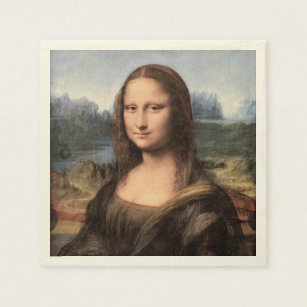 Servilleta De Papel Retrato de Mona Lisa / Pintura