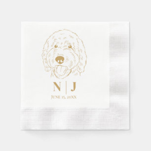Servilleta De Papel Retrato de perro Boda personalizada