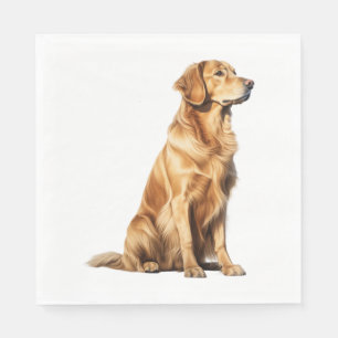 Servilleta De Papel Retrato de perro de Golden Retriever - Illus Masco