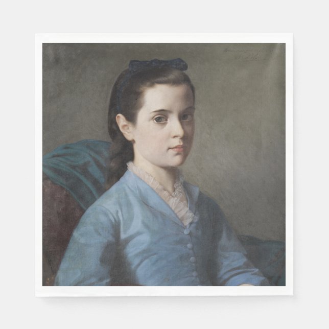 Servilleta De Papel Retrato de un Chica elegante (por Leloir) (Anverso)