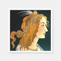 Retrato de una mujer con servilletas