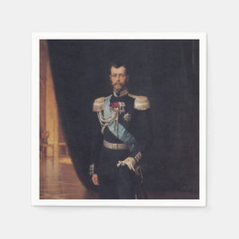 Servilleta De Papel Retrato del Zar Nicolás II (por Albert Edelfelt)