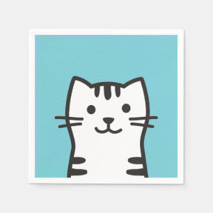 Servilleta De Papel Retrato divertido de gatos