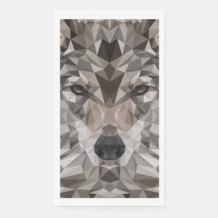 Servilleta De Papel Retrato geométrico de Lone Wolf